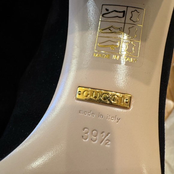 NEW IN BOX Gucci Suede Heeled Loafer Size 39.5 - Picture 2 of 9